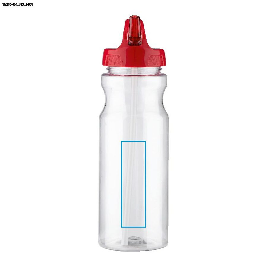 TRANCE – gourde à paille 700 ml: Zone de marquage avant · Tampographie