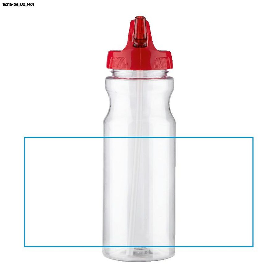 TRANCE – gourde à paille 700 ml: Zone de marquage avant · Impression UV
