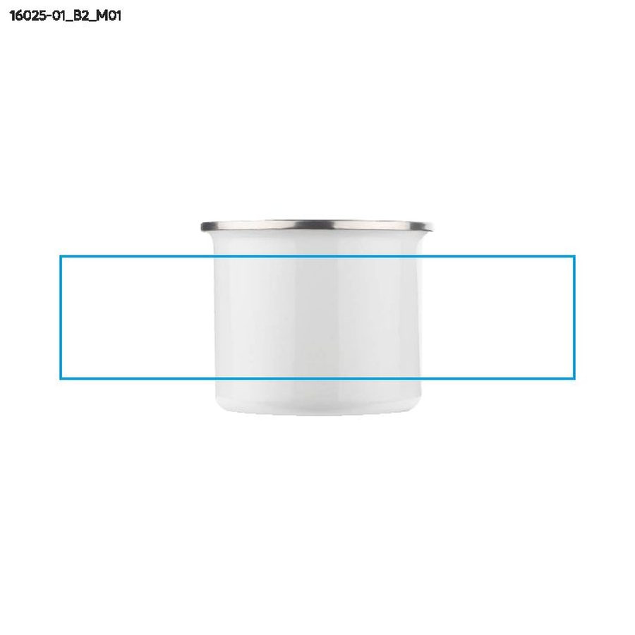 SUBLIM – mug émaillé 380 ml: Zone de marquage — Avant · Sublimation