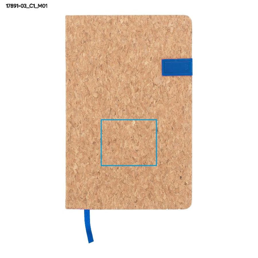 MENTE – carnet A5 avec clé USB 16 Go: Zone de marquage avant · DTF