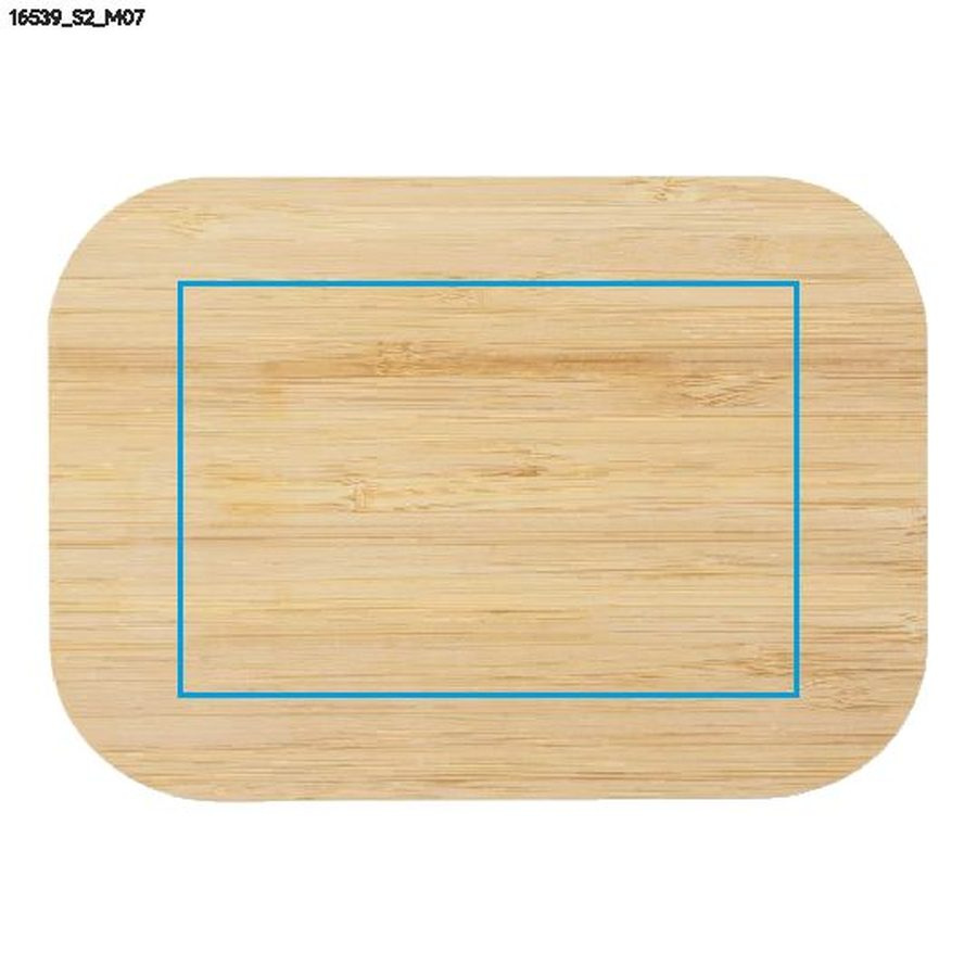 ALVA – boîte en verre 430 ml: Zone de marquage top · Sérigraphie