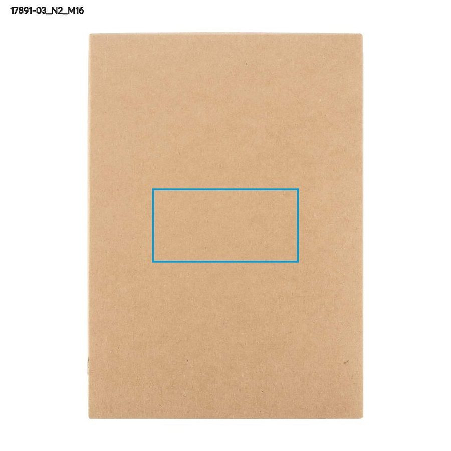 MENTE – carnet A5 avec clé USB 16 Go: Zone de marquage box · Tampographie