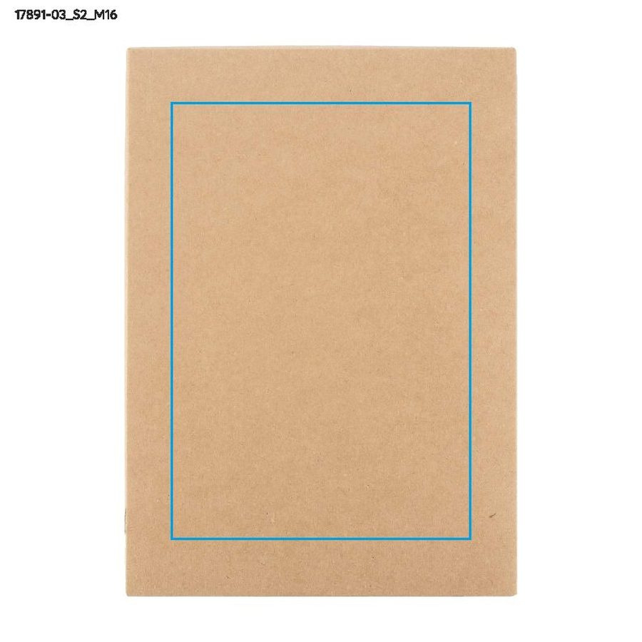 MENTE – carnet A5 avec clé USB 16 Go: Zone de marquage box · Sérigraphie