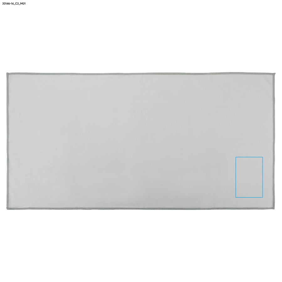 UKO – serviette en microfibre: Zone de marquage avant · DTF