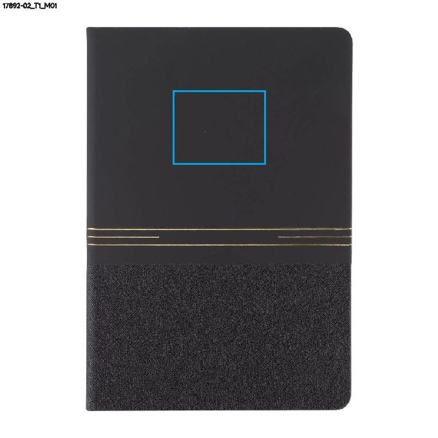 PUKI – carnet A5: Zone de marquage avant · Marquage en creux