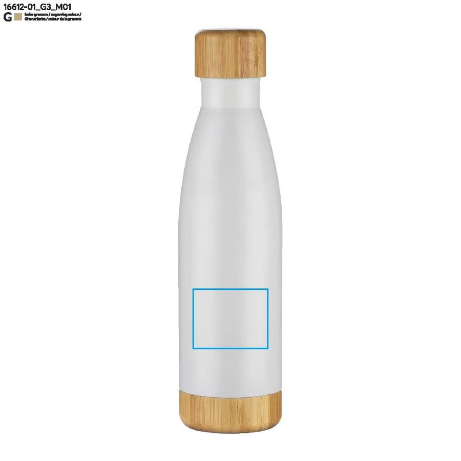 TILLI – bouteille isotherme 500 ml: Zone de marquage avant · Gravure laser