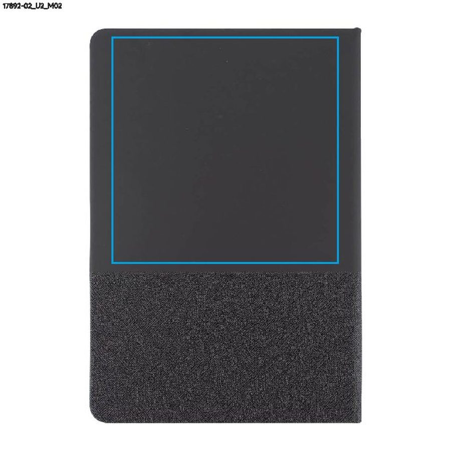 PUKI – carnet A5: Zone de marquage arrière · Impression UV
