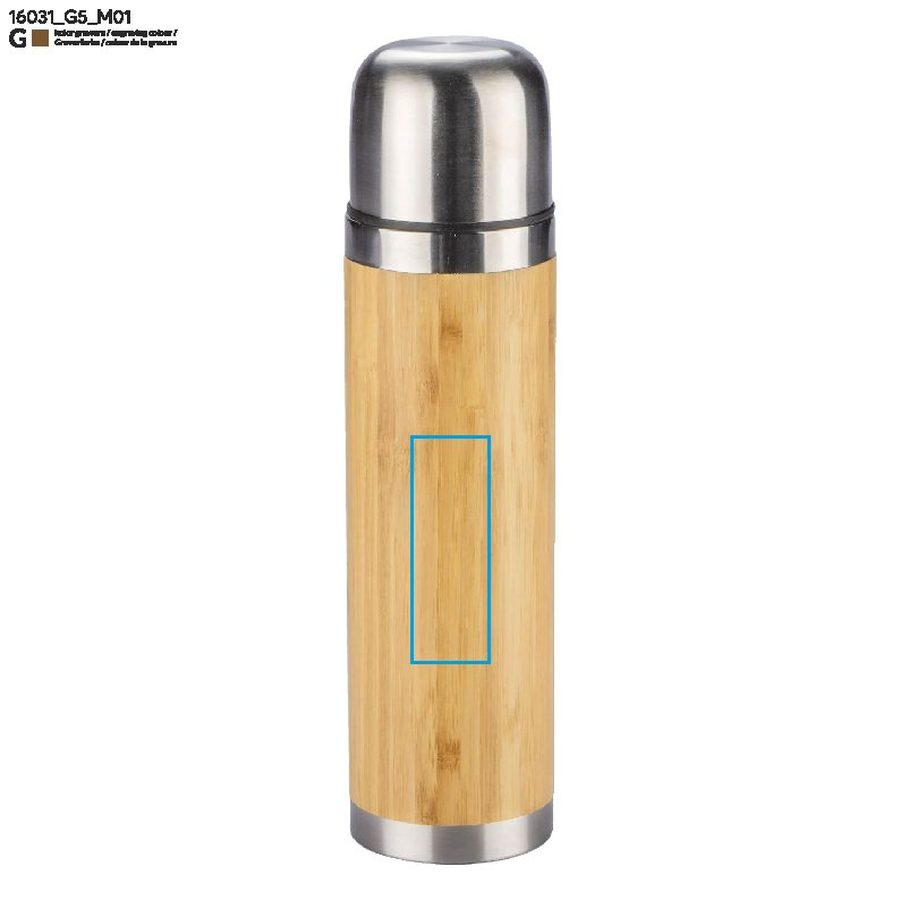BAMBI – bouteille isotherme 500 ml: Zone de marquage avant · Gravure laser