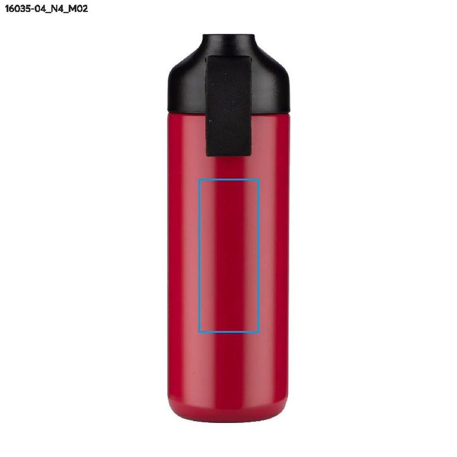 ELSA – bouteille isotherme 600 ml: Zone de marquage arrière · Tampographie