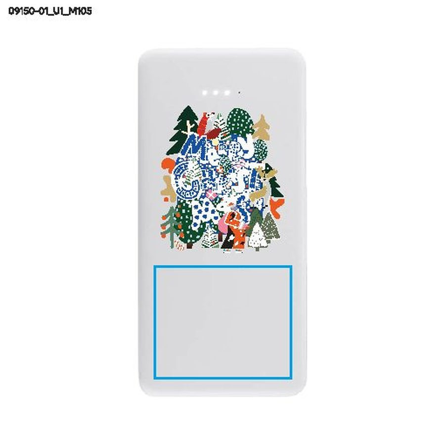 SIMPLE – batterie externe 10 000 mAh: Zone de marquage · Impression UV