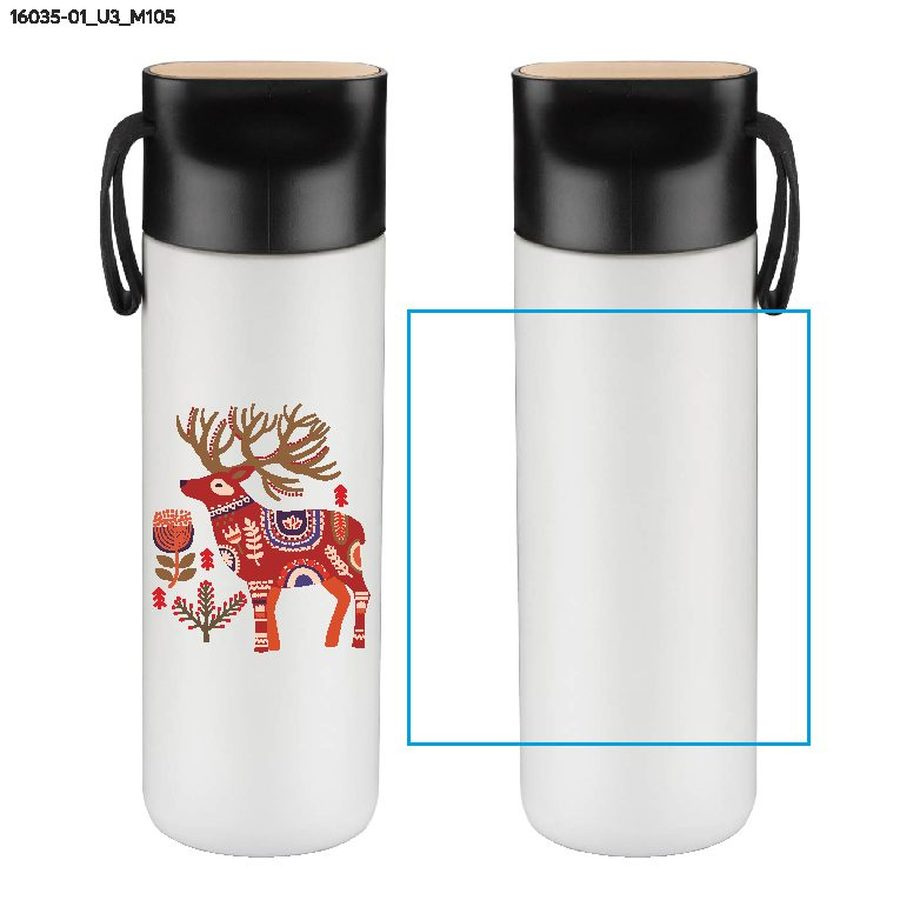ELSA – bouteille isotherme 600 ml: Zone de marquage · Impression UV