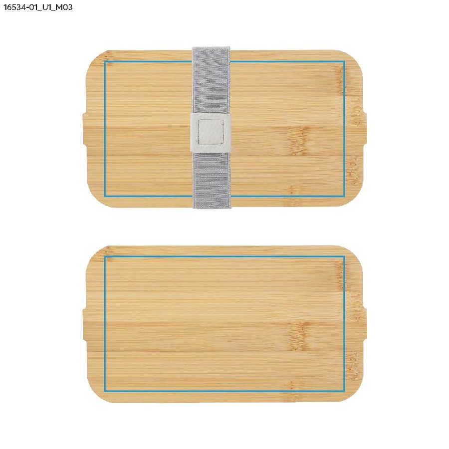 SINGLE – boîte alimentaire 650 ml: Zone de marquage top · Impression UV