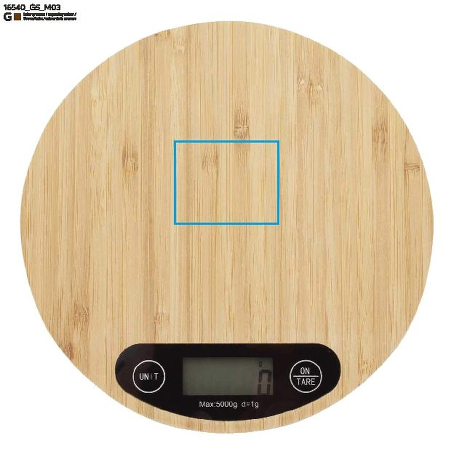 CIRCA – balance de cuisine: Zone de marquage top · Gravure laser