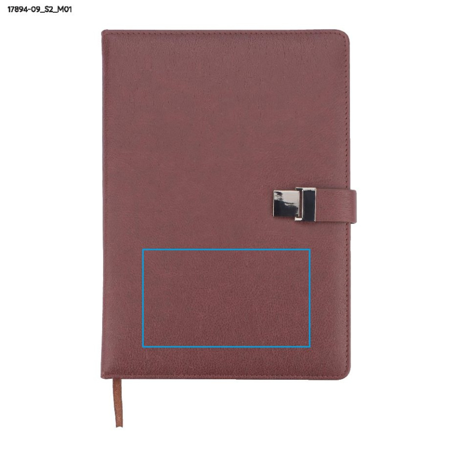 IDELO – carnet B5: Zone de marquage avant · Sérigraphie