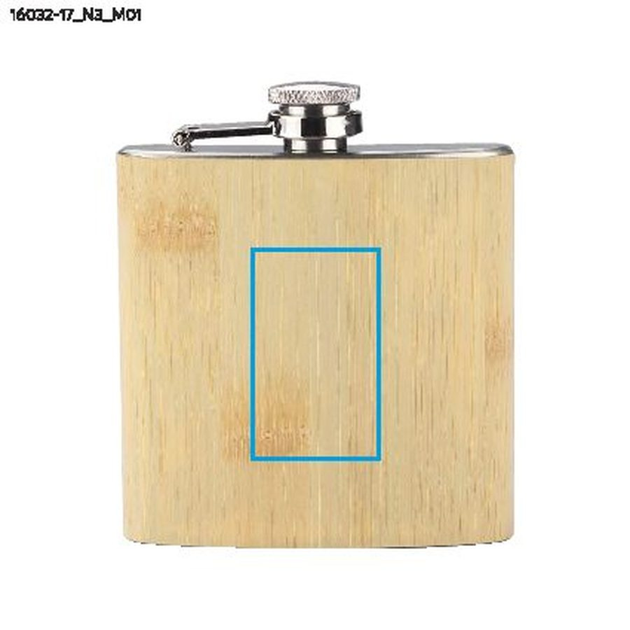 RIDLEY – flasque 200 ml: Zone de marquage avant · Tampographie
