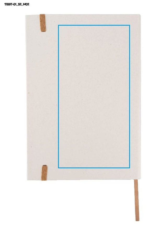 Carnet MILK, format A5 ou A6 à confirmer: Zone de marquage arrière · Sérigraphie