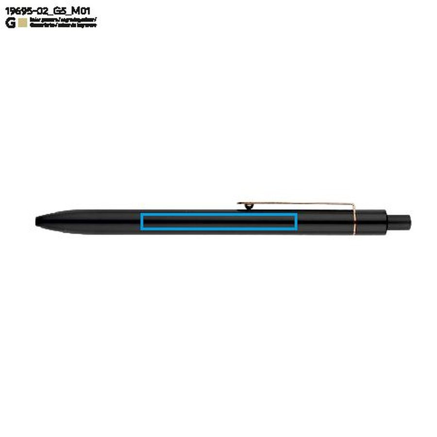 Stylo gel ELON: Zone de marquage avant · Gravure laser