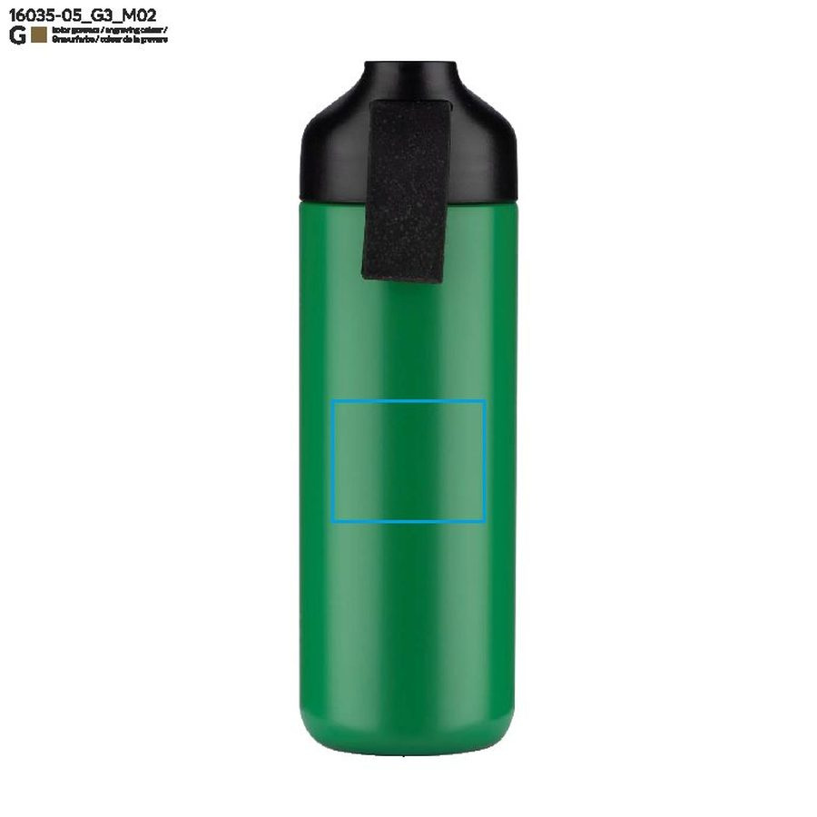 ELSA – bouteille isotherme 600 ml: Zone de marquage arrière · Gravure laser