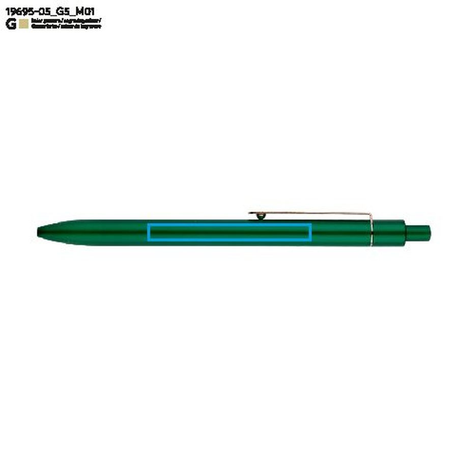 Stylo gel ELON: Zone de marquage avant · Gravure laser