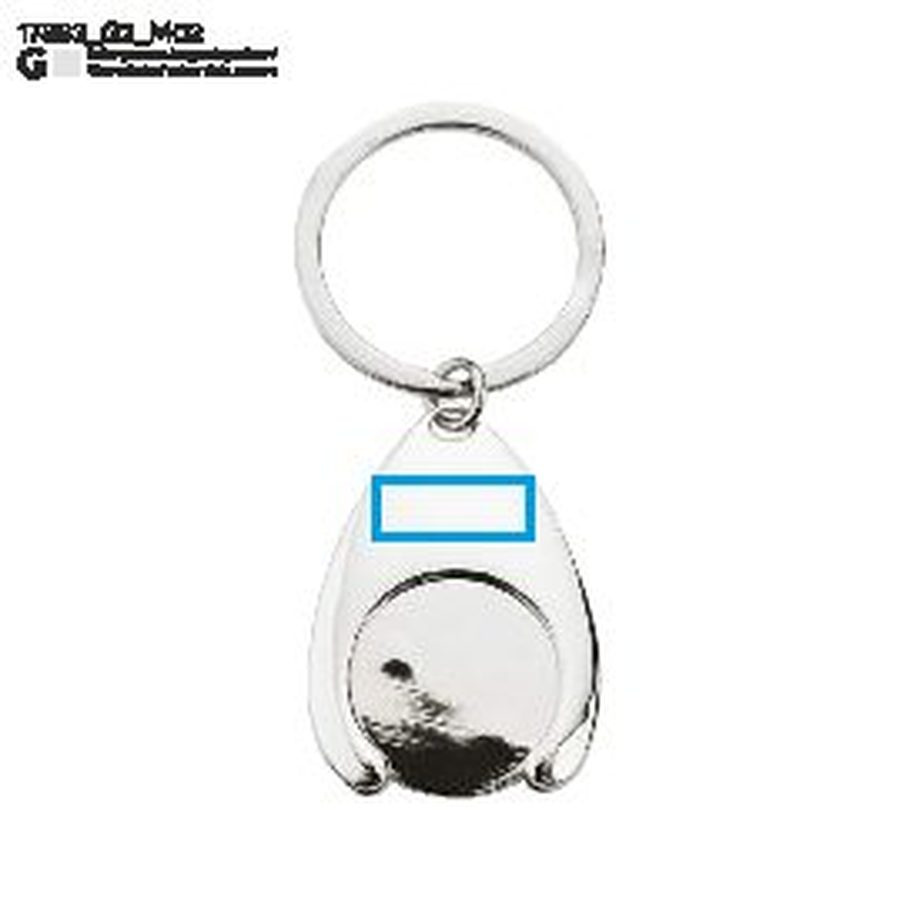 TOKEN – porte-clés 2 en 1: Zone de marquage arrière · Gravure laser