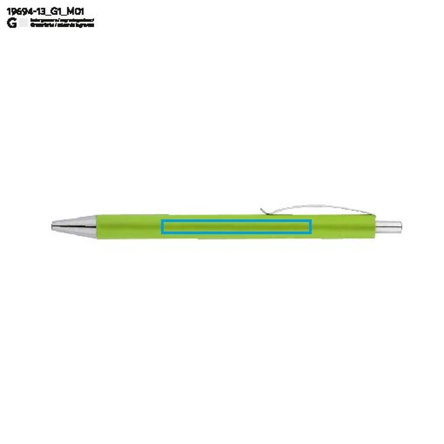 Stylo à bille NOVI: Zone de marquage avant · Gravure laser