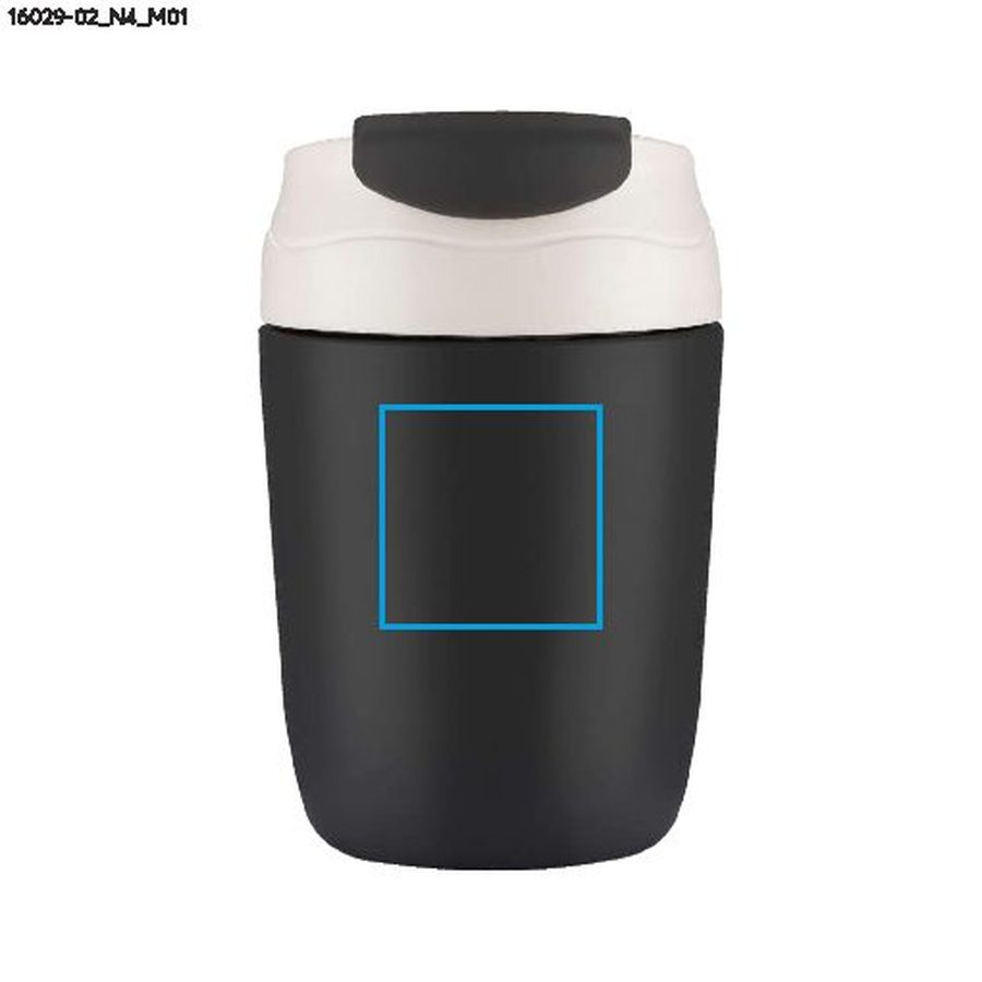 DOPPIO – mug de voyage 360 ml: Zone de marquage avant · Tampographie