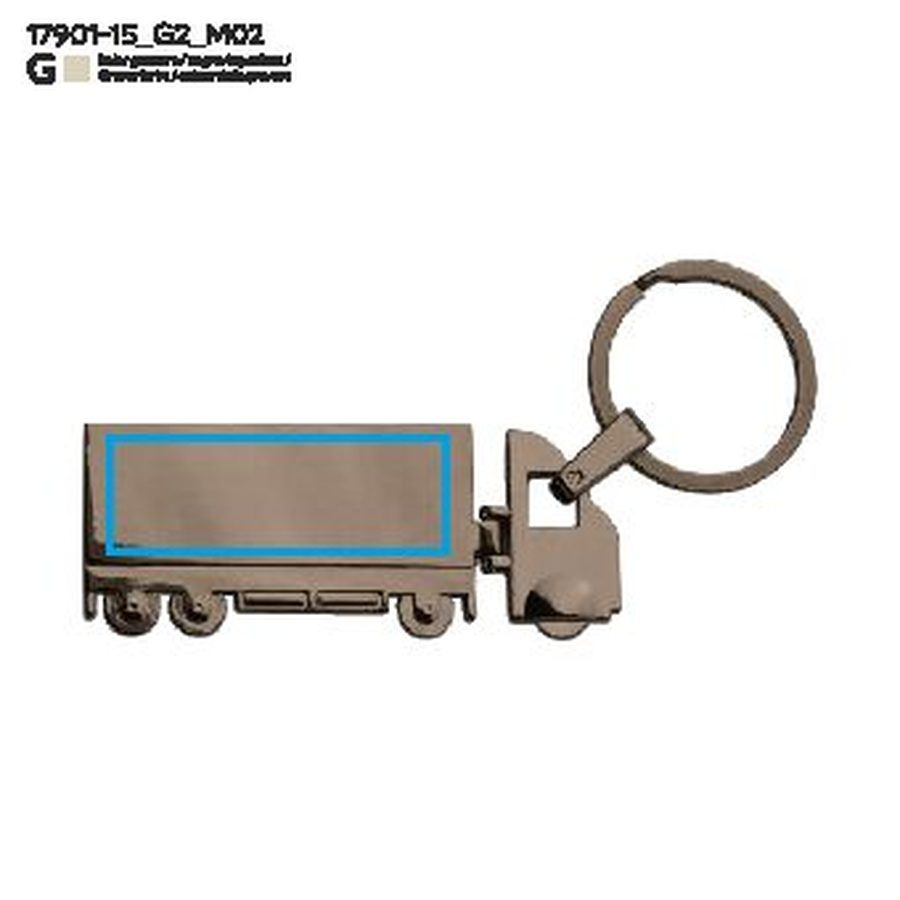 LORRY – porte-clés: Zone de marquage arrière · Gravure laser