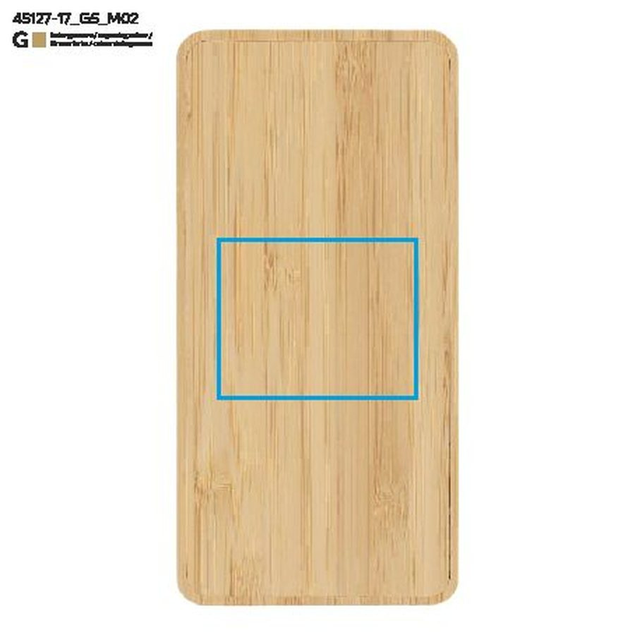 BORRA – batterie externe 10000 mAh: Zone de marquage arrière · Gravure laser