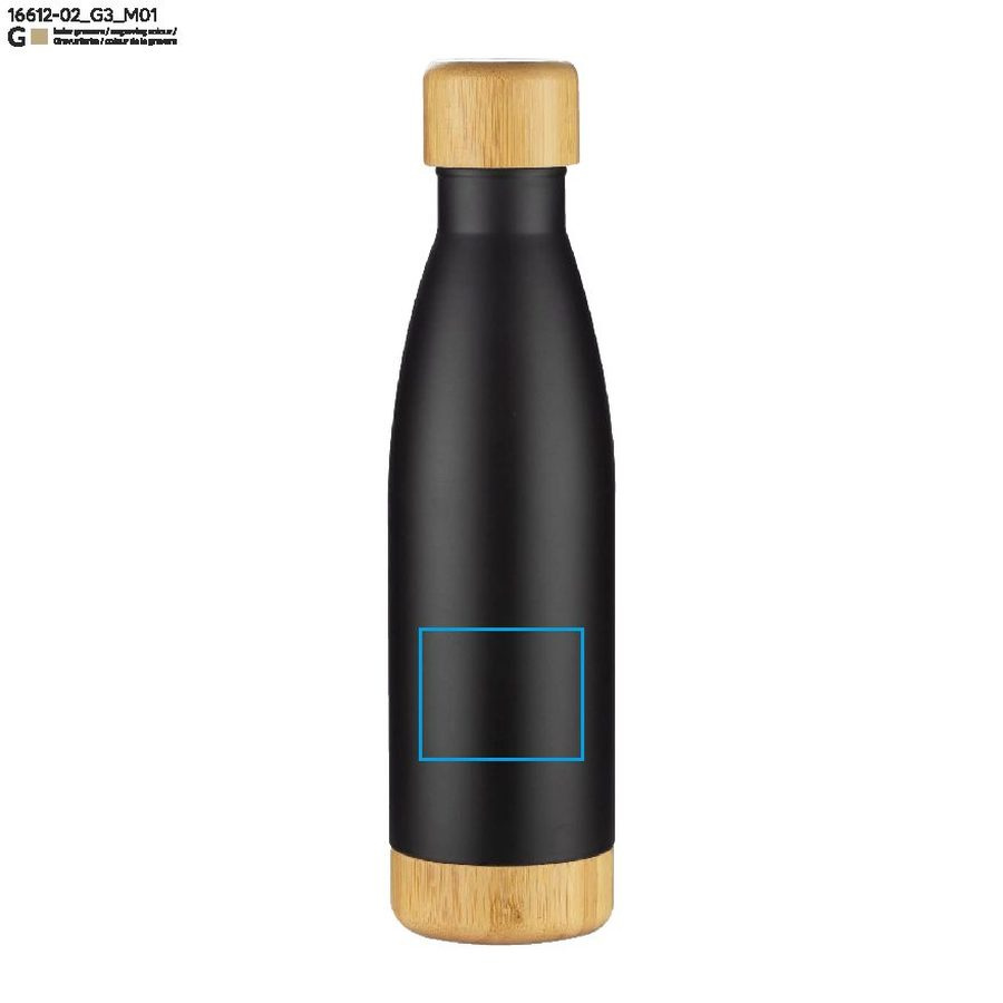 TILLI – bouteille isotherme 500 ml: Zone de marquage avant · Gravure laser