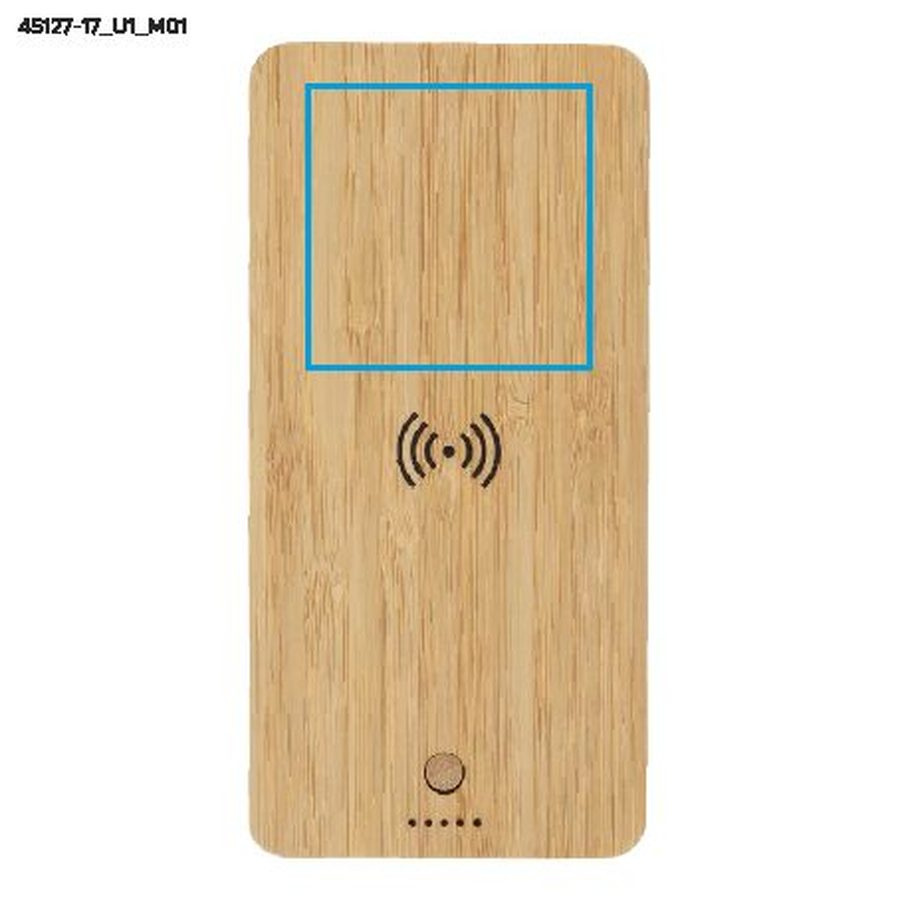 BORRA – batterie externe 10000 mAh: Zone de marquage avant · Impression UV