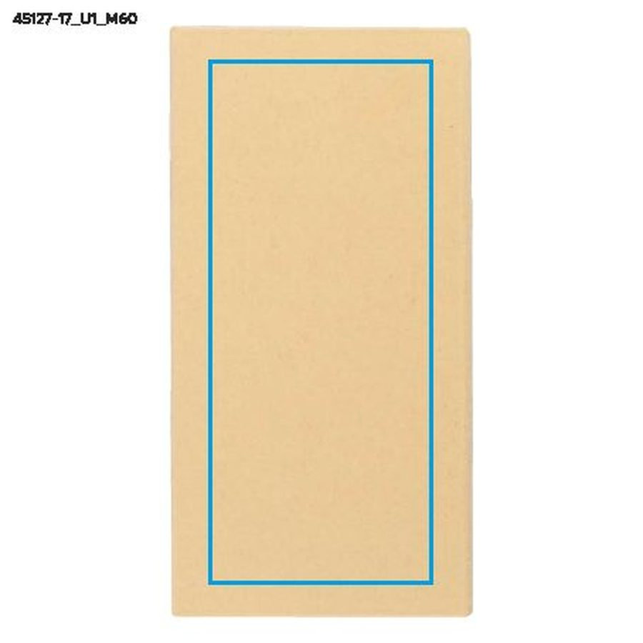 BORRA – batterie externe 10000 mAh: Zone de marquage de la boîte en papier, Face avant · Impression UV
