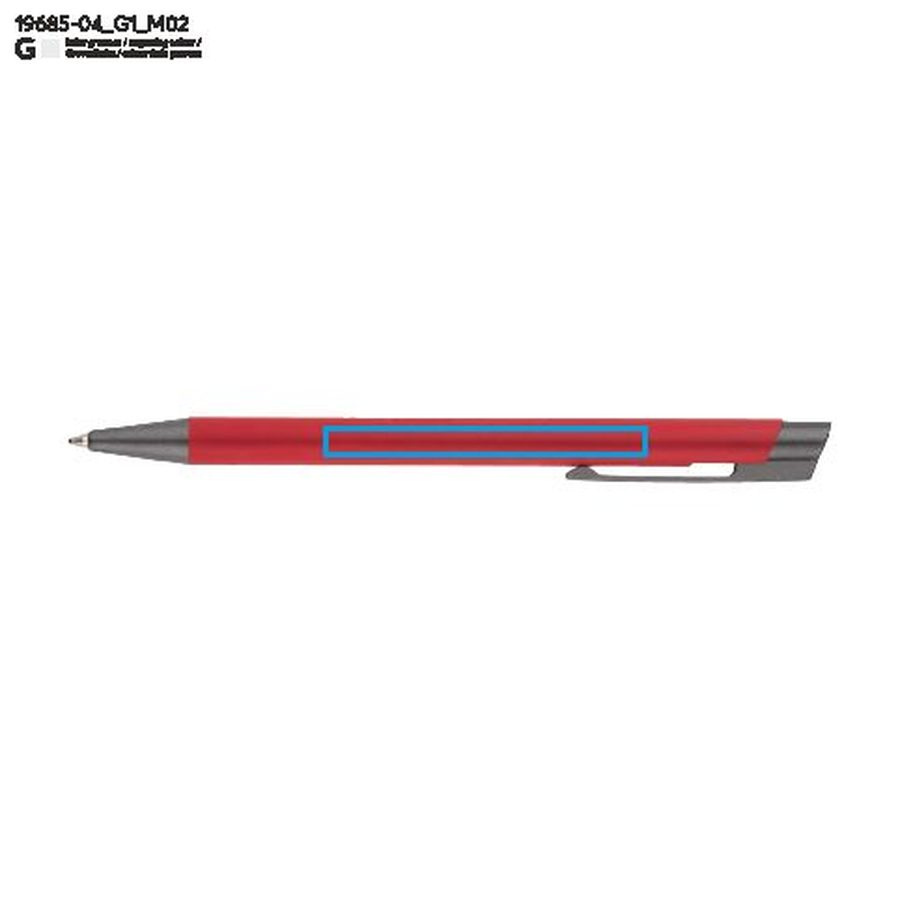 Stylo OPTIMA: Zone de marquage arrière · Gravure laser