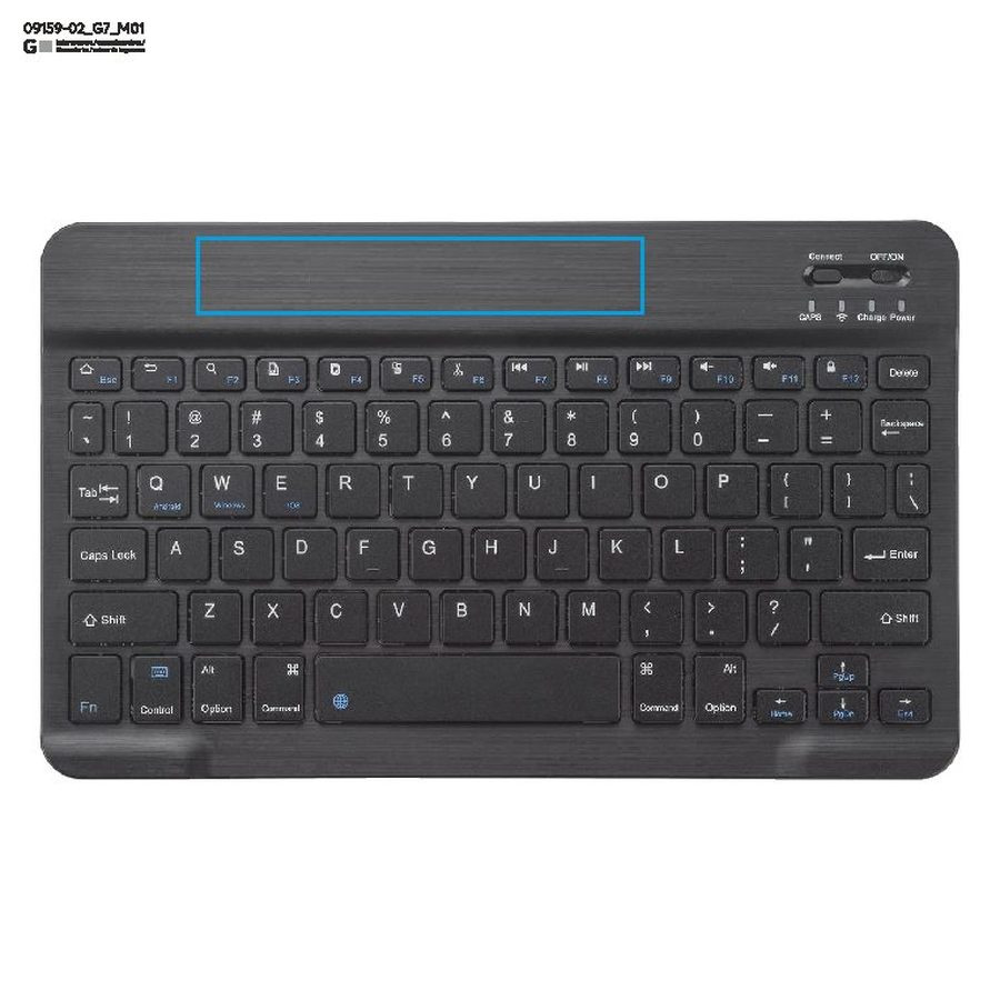 KEYGO – clavier sans fil: Zone de marquage avant · Gravure laser