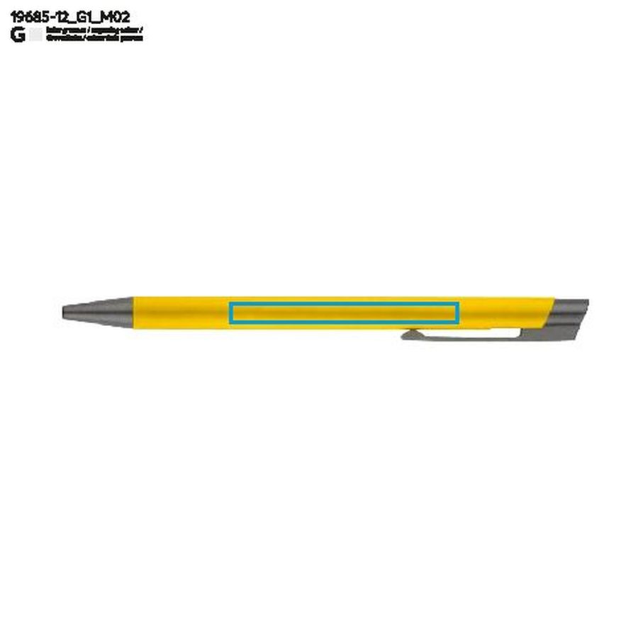 Stylo OPTIMA: Zone de marquage arrière · Gravure laser