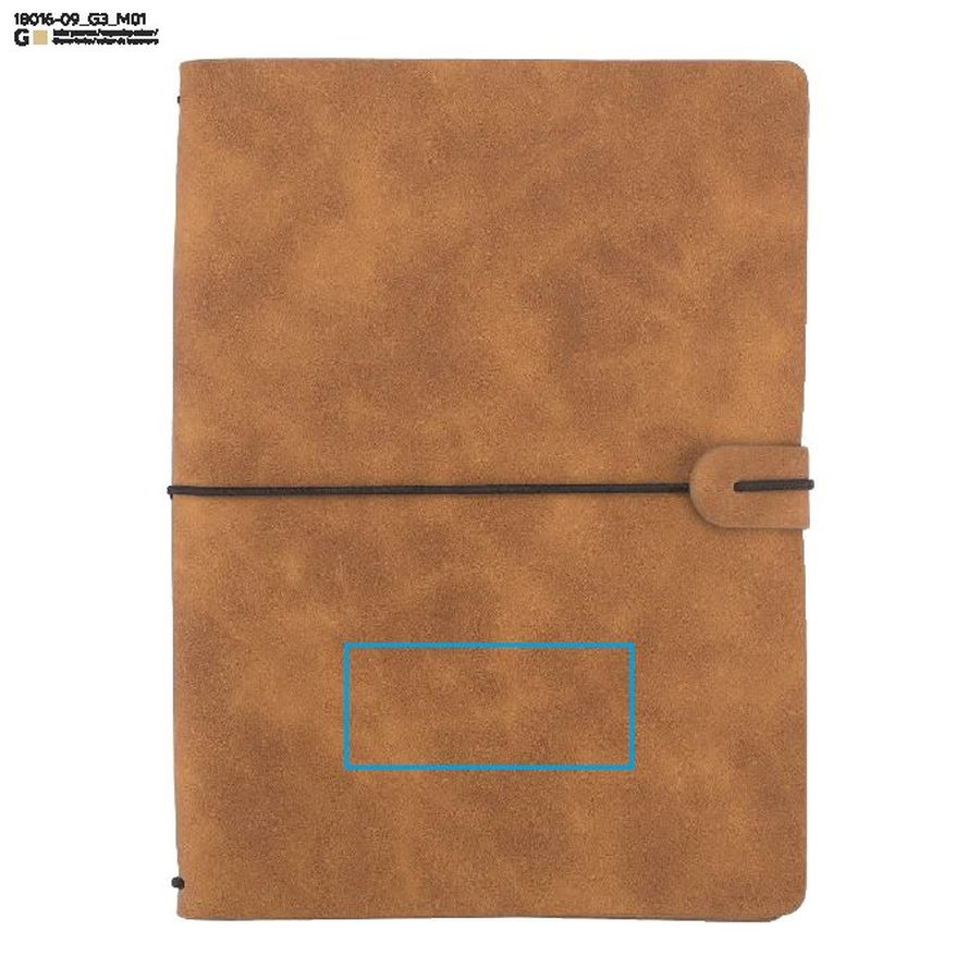 RETRO LITE – carnet A5: Zone de marquage avant · Gravure laser