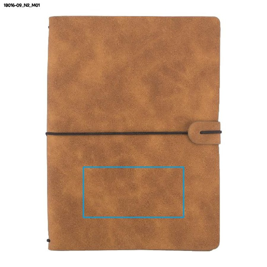 RETRO LITE – carnet A5: Zone de marquage avant · Tampographie