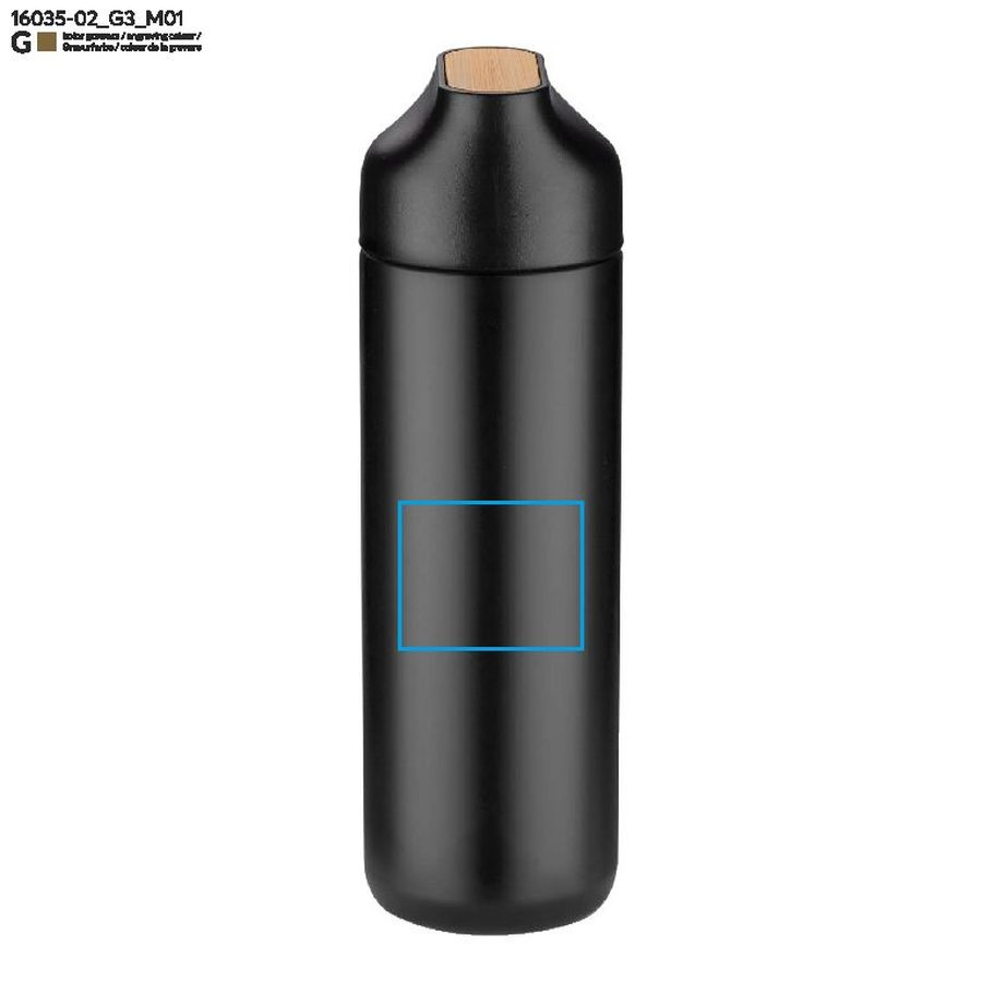ELSA – bouteille isotherme 600 ml: Zone de marquage avant · Gravure laser