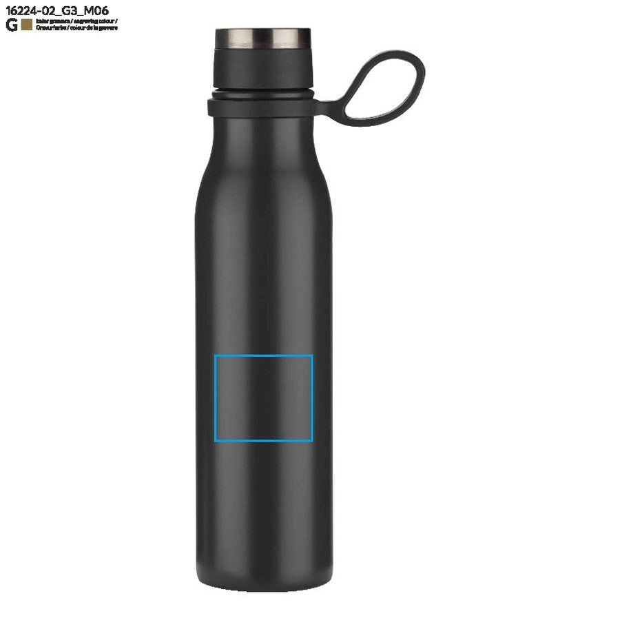 Bouteille GRAVI 480 ml: Zone de marquage side · Gravure laser