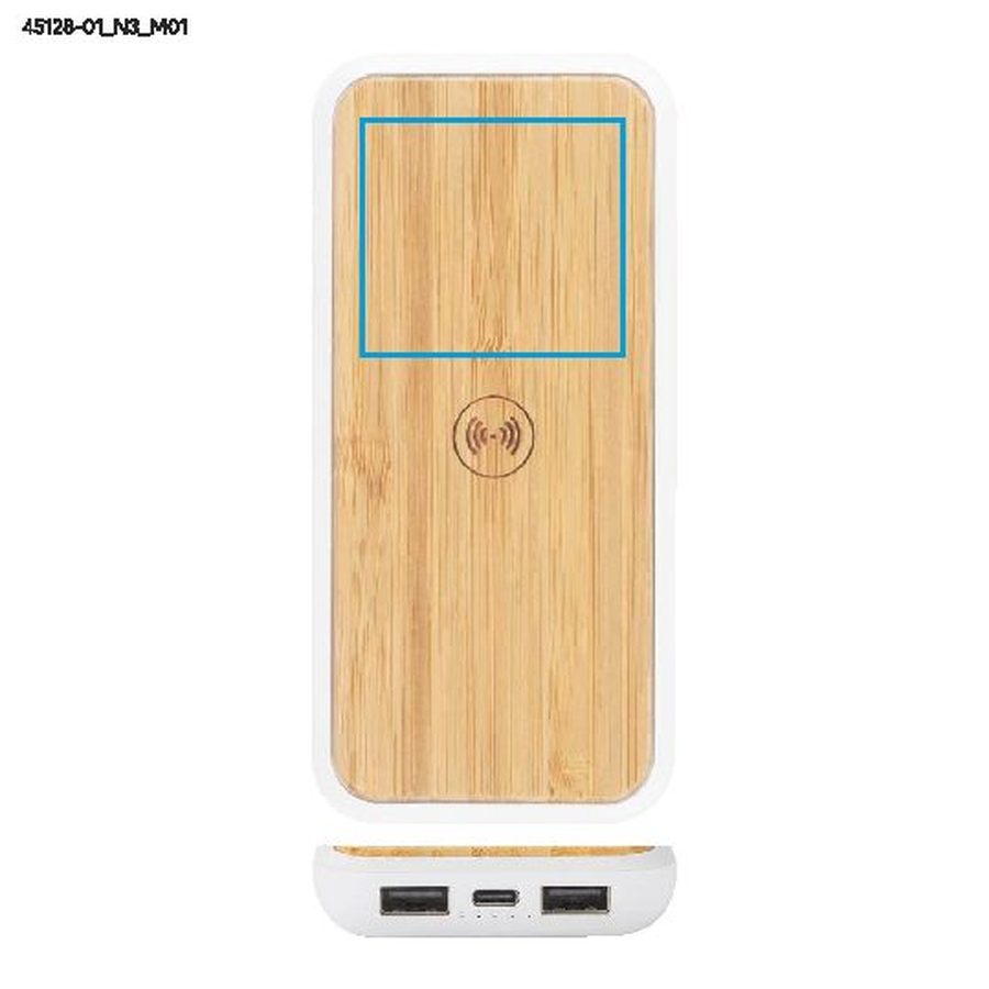 RONI – batterie externe 10000 mAh: Zone de marquage avant · Tampographie