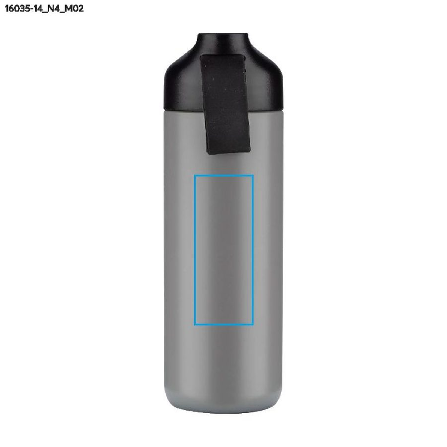 ELSA – bouteille isotherme 600 ml: Zone de marquage arrière · Tampographie