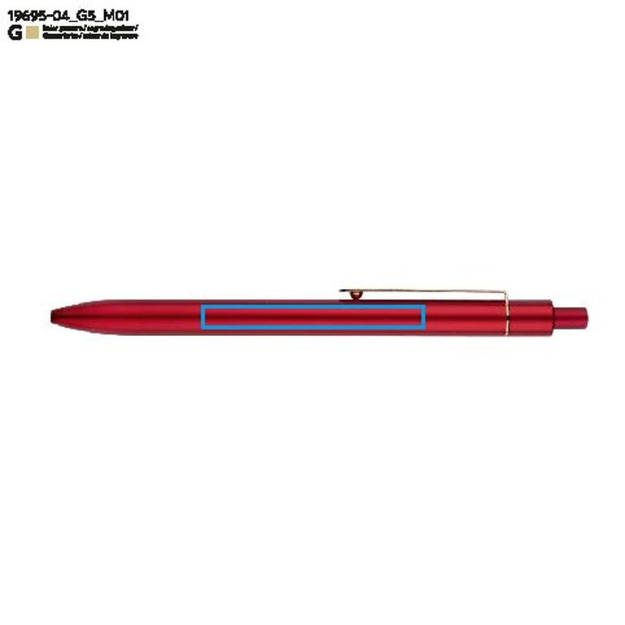 Stylo gel ELON: Zone de marquage avant · Gravure laser
