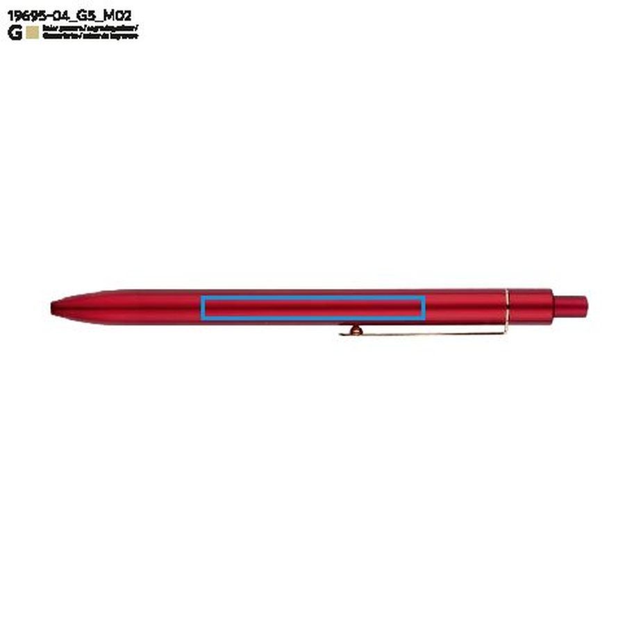 Stylo gel ELON: Zone de marquage arrière · Gravure laser