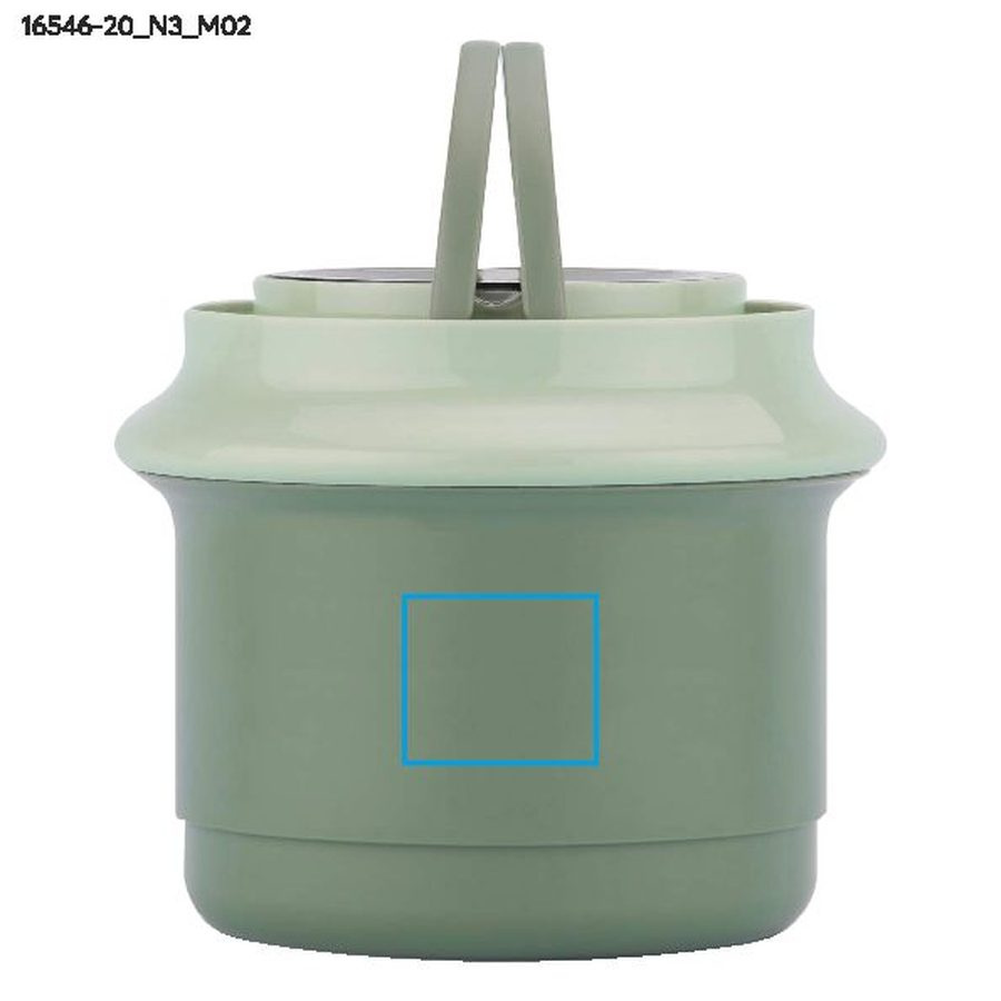 DOMMY – boîte repas 1150 ml + 350 ml: Zone de marquage arrière · Tampographie