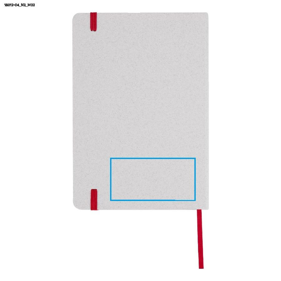 Carnet MOSATO A5: Zone de marquage arrière · Tampographie