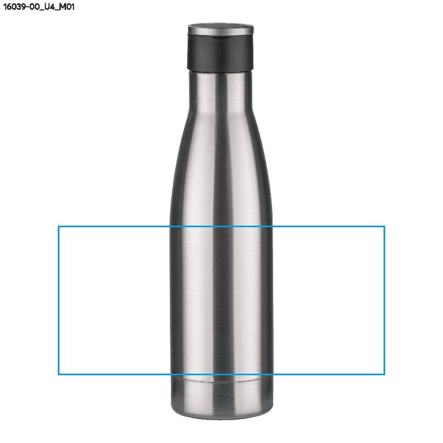 Дорожная вакуумная бутылочка BONITA 500 мл: Print area front · UV printing