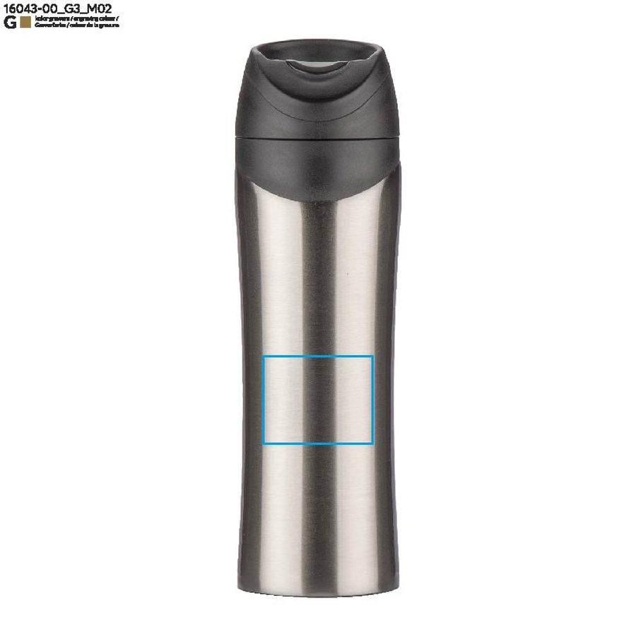 MIKE – mug isotherme 450 ml: Zone de marquage arrière · Gravure laser