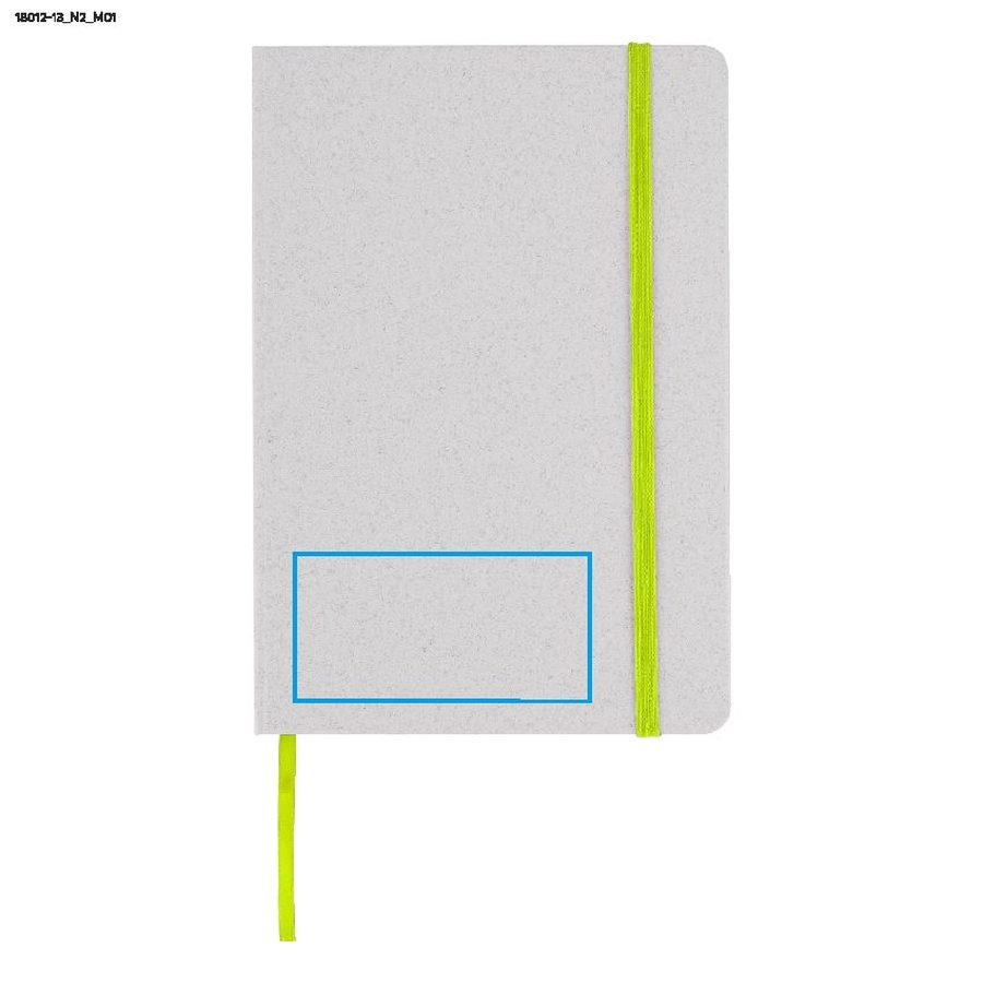 Carnet MOSATO A5: Zone de marquage avant · Tampographie