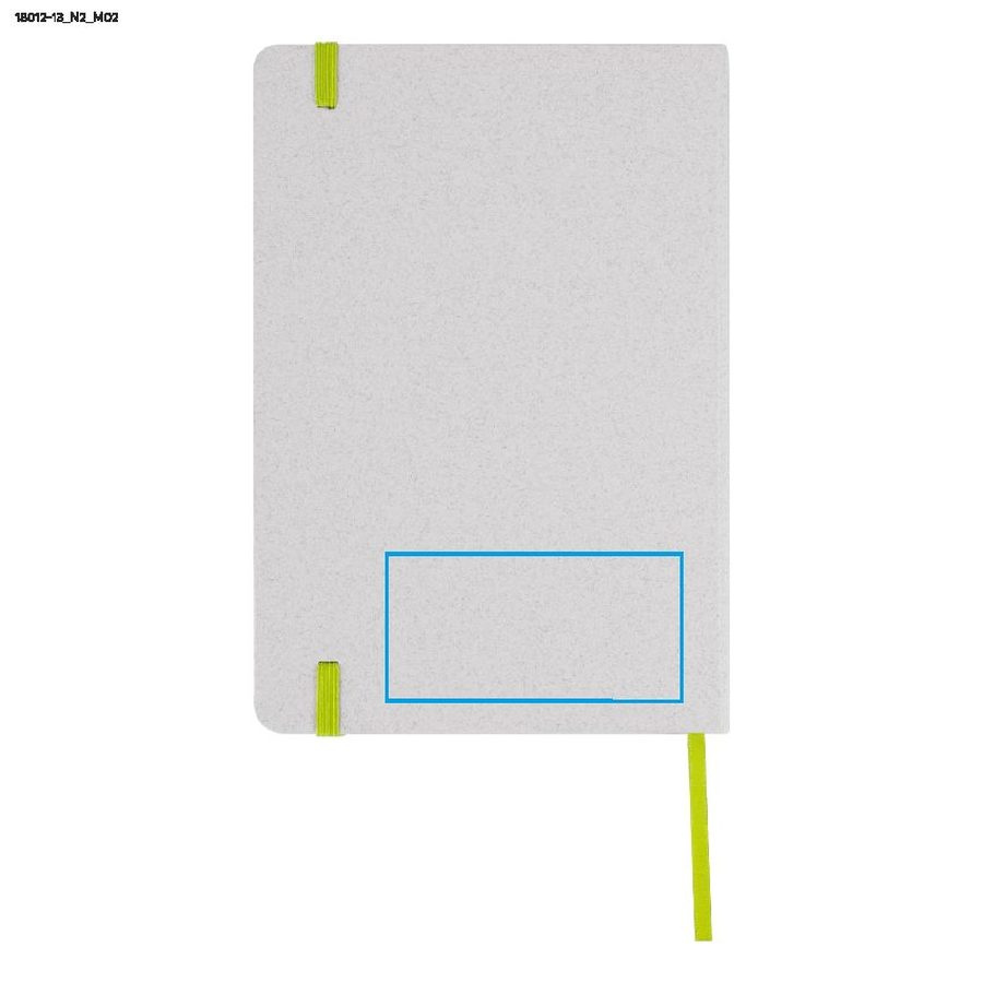 Carnet MOSATO A5: Zone de marquage arrière · Tampographie