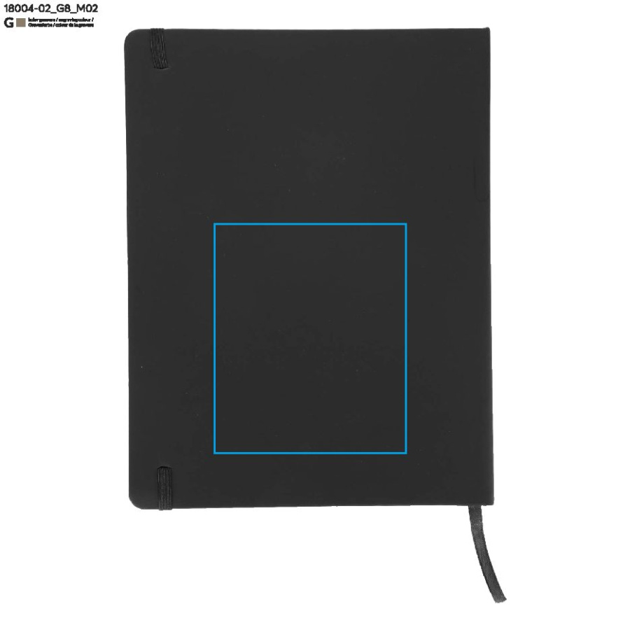 Carnet VITAL B5: Zone de marquage arrière · Gravure laser