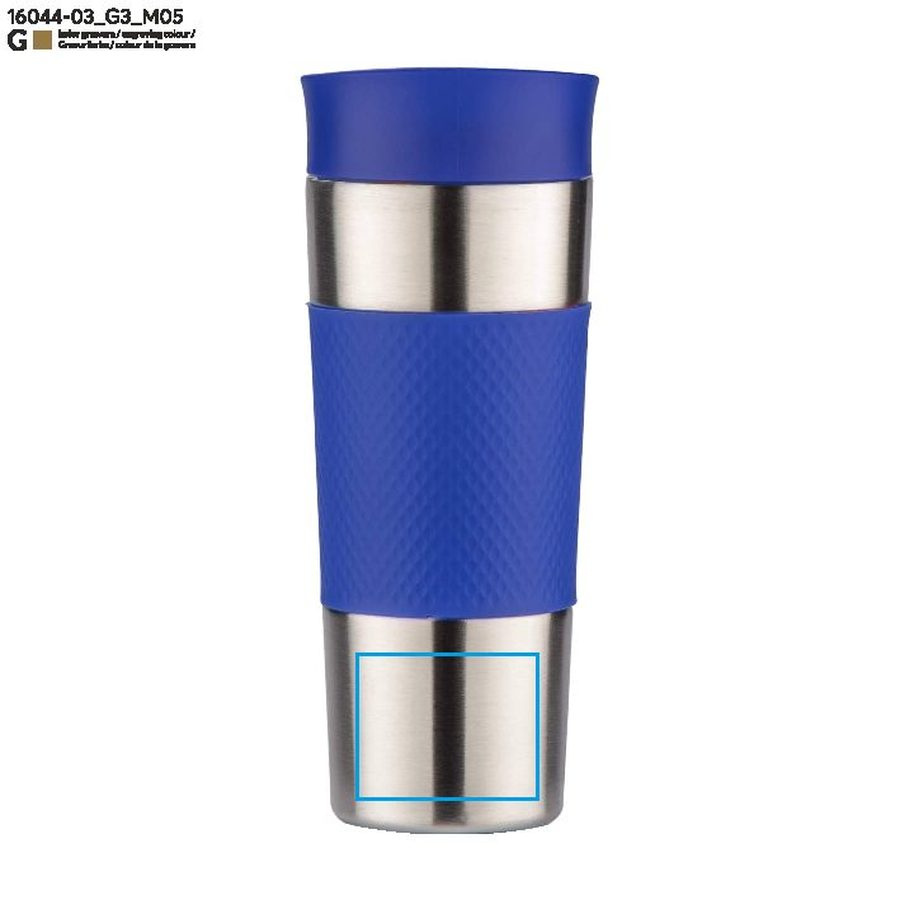Kubek termiczny RONDE, 425 ml: Print area bottom · Laser engraving